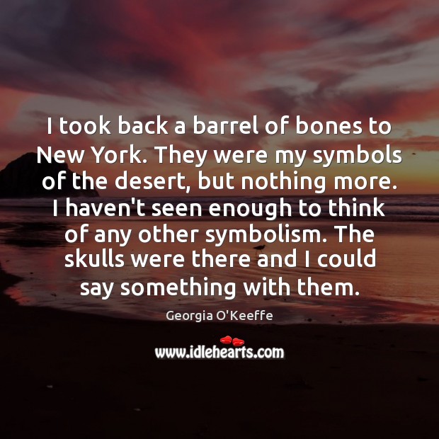I took back a barrel of bones to New York. They were Image