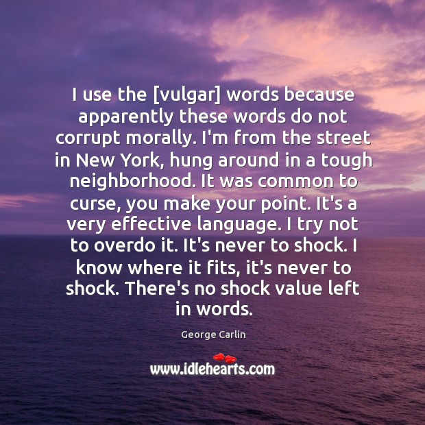 I use the [vulgar] words because apparently these words do not corrupt Image