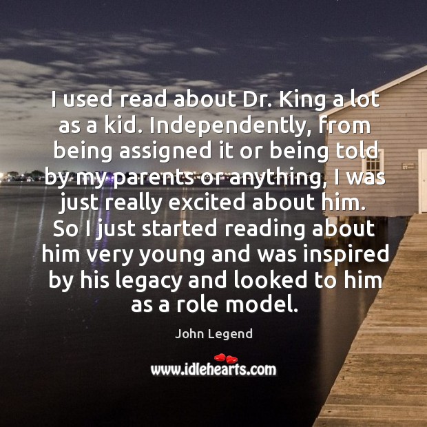 I used read about Dr. King a lot as a kid. Independently, Image