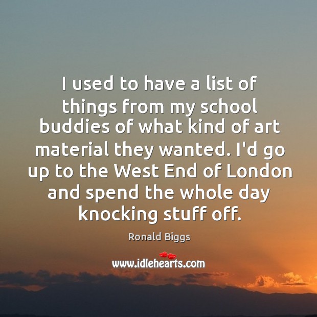 I used to have a list of things from my school buddies Image