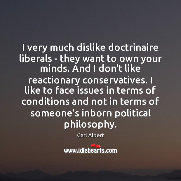 I very much dislike doctrinaire liberals – they want to own your Image