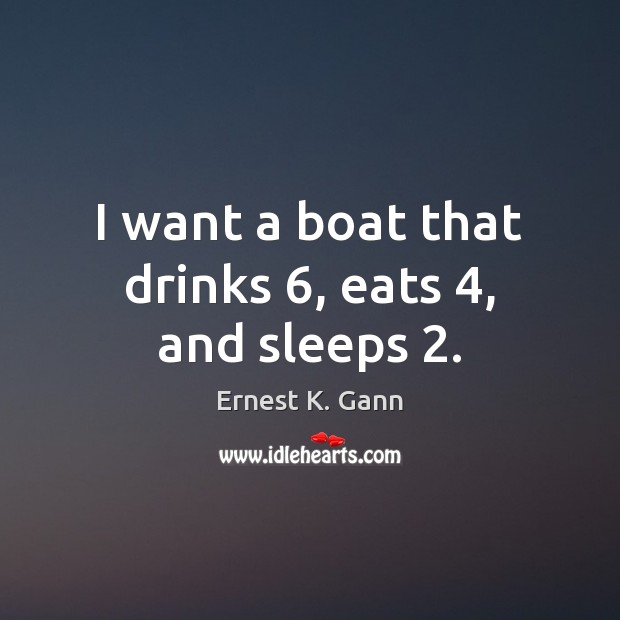 I want a boat that drinks 6, eats 4, and sleeps 2. Image
