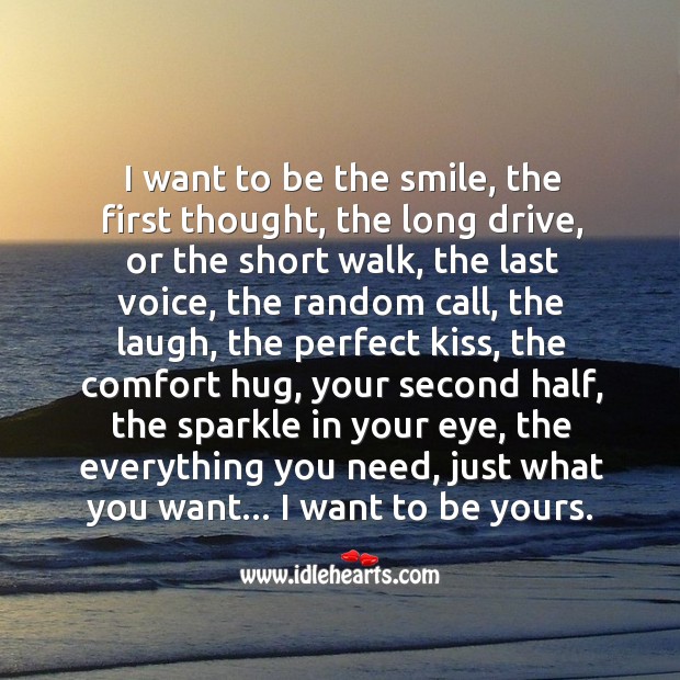 I want to be yours Picture Quotes Image