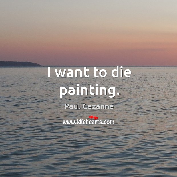 I want to die painting. Image