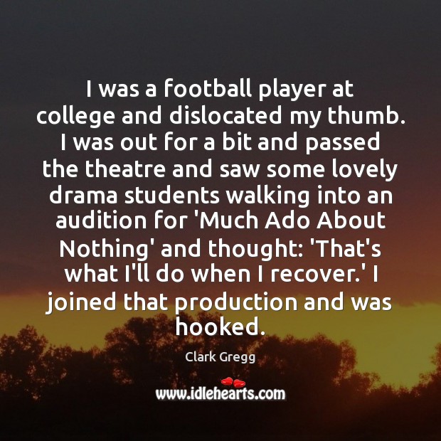 I was a football player at college and dislocated my thumb. I Image