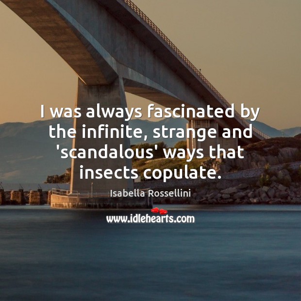 I was always fascinated by the infinite, strange and ‘scandalous’ ways that Isabella Rossellini Picture Quote