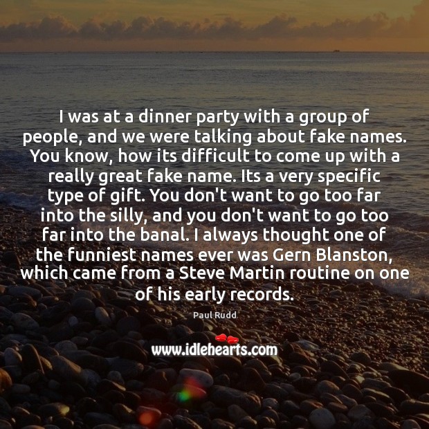 I was at a dinner party with a group of people, and Image