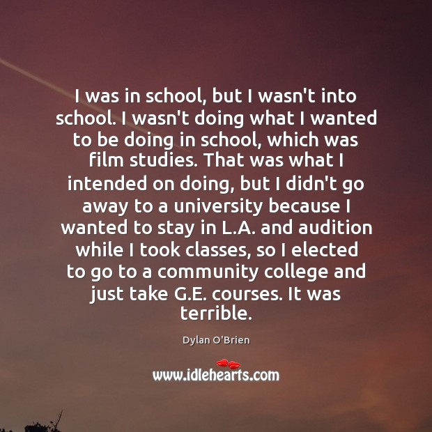 I was in school, but I wasn’t into school. I wasn’t doing School Quotes Image