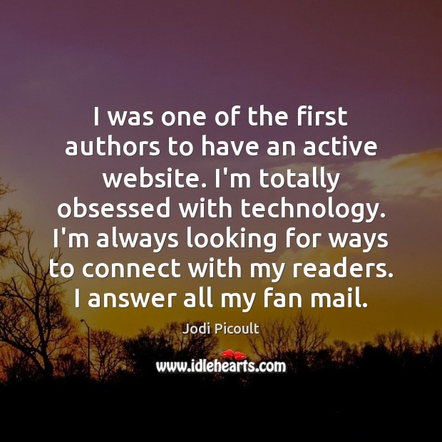 I was one of the first authors to have an active website. Image
