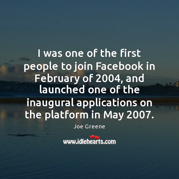 I was one of the first people to join Facebook in February Image