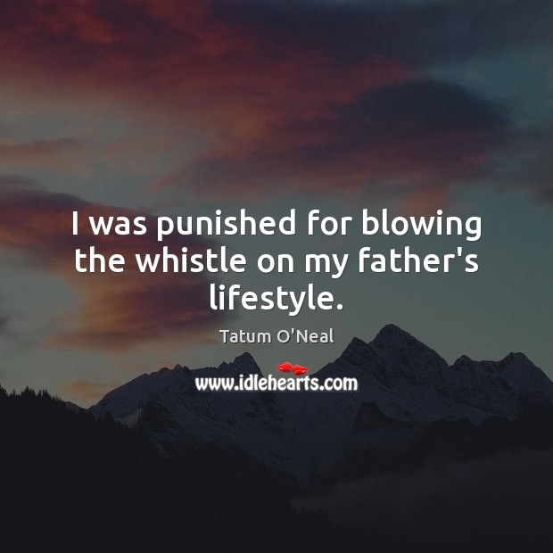 I was punished for blowing the whistle on my father’s lifestyle. Image