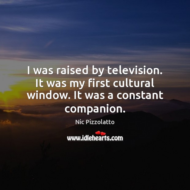 I was raised by television. It was my first cultural window. It was a constant companion. Image