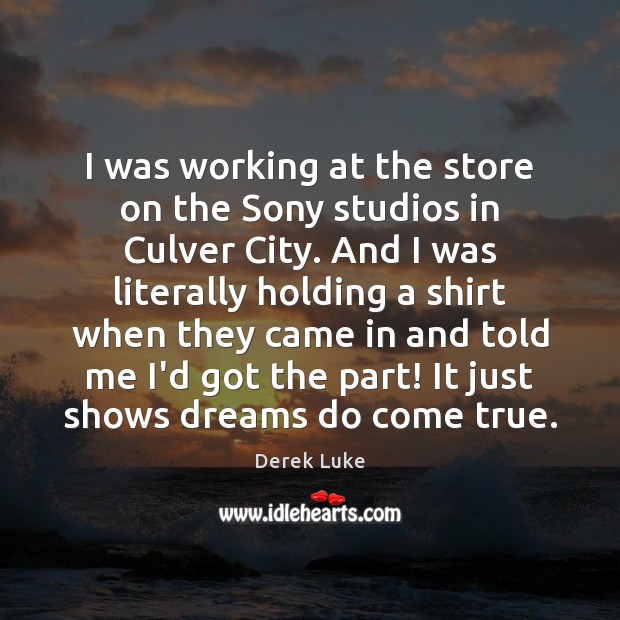 I was working at the store on the Sony studios in Culver Image