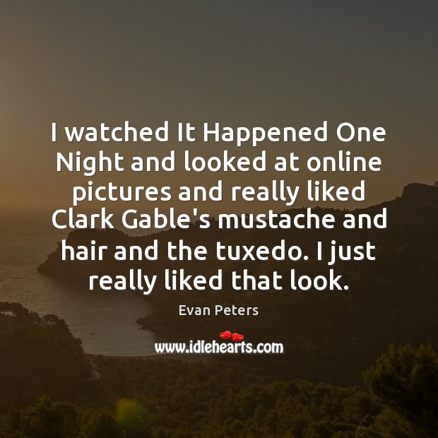 I watched It Happened One Night and looked at online pictures and Image