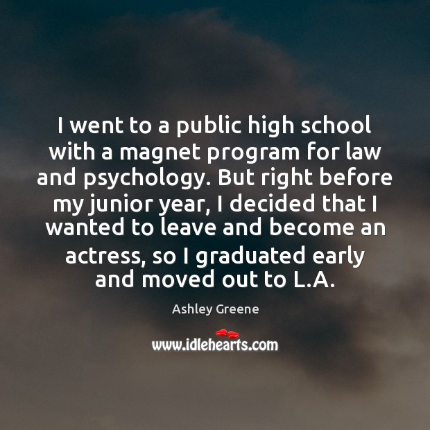 I went to a public high school with a magnet program for Image