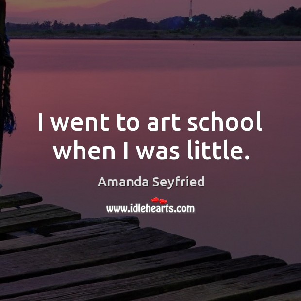 I went to art school when I was little. Image