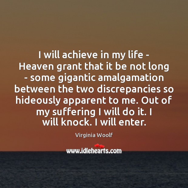 I will achieve in my life – Heaven grant that it be Image