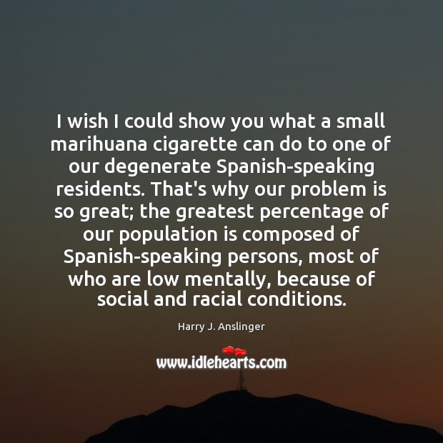 I wish I could show you what a small marihuana cigarette can Image