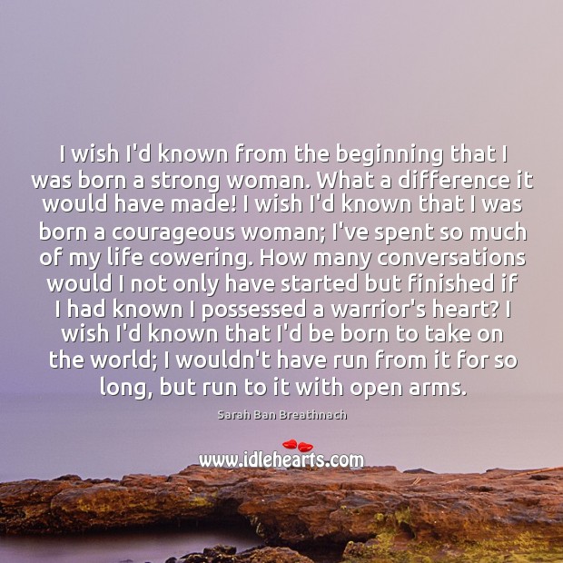 I wish I’d known from the beginning that I was born a Women Quotes Image