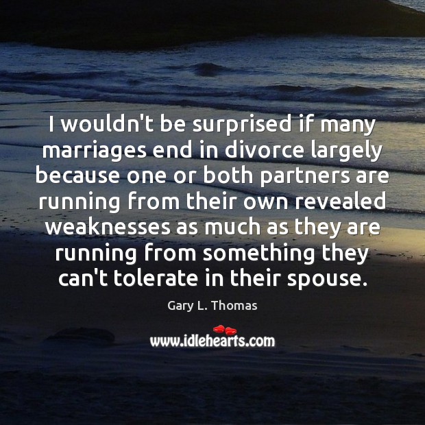 I wouldn’t be surprised if many marriages end in divorce largely because Divorce Quotes Image