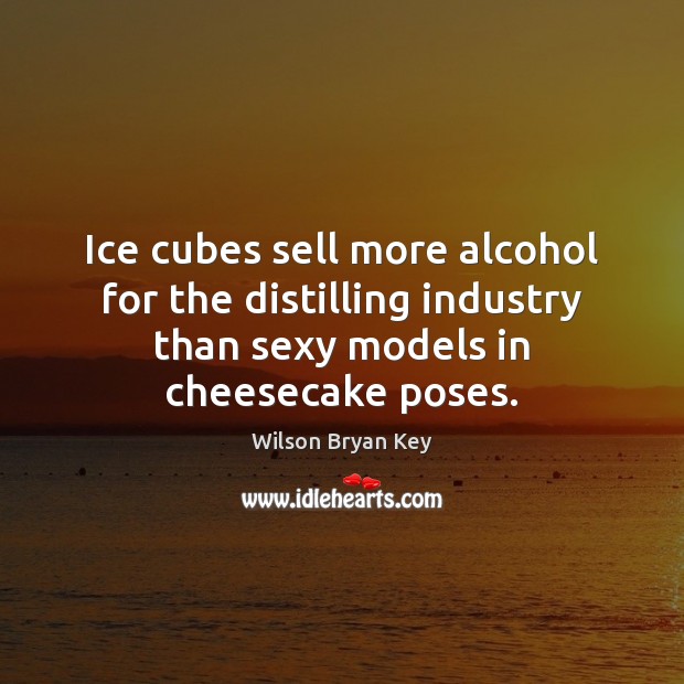 Ice cubes sell more alcohol for the distilling industry than sexy models Wilson Bryan Key Picture Quote