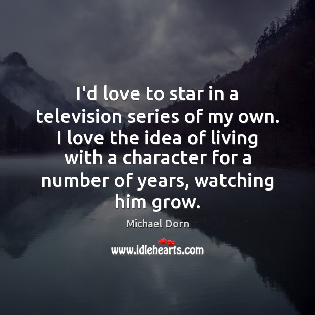I’d love to star in a television series of my own. I Michael Dorn Picture Quote