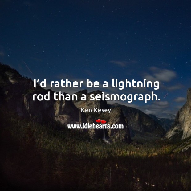 I’d rather be a lightning rod than a seismograph. Image