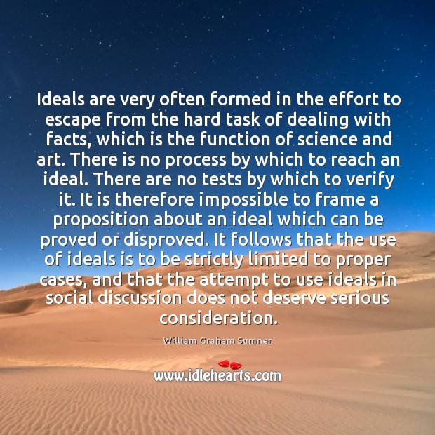 Ideals are very often formed in the effort to escape from the Image