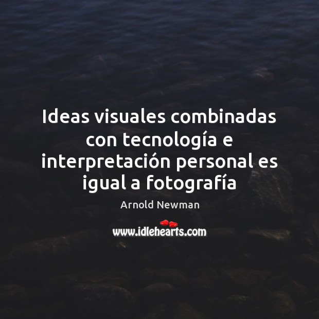 Ideas visuales combinadas con tecnología e interpretación personal es igual Image