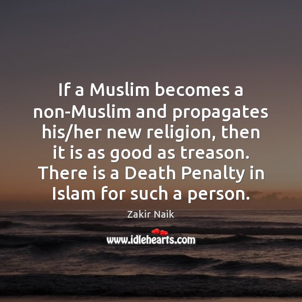 If a Muslim becomes a non-Muslim and propagates his/her new religion, Image