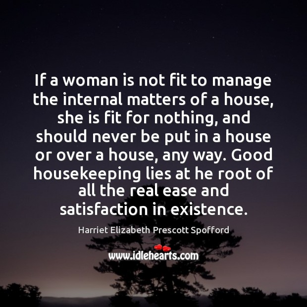If a woman is not fit to manage the internal matters of Image