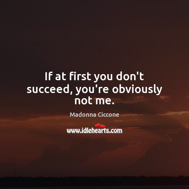 If at first you don’t succeed, you’re obviously not me. Image