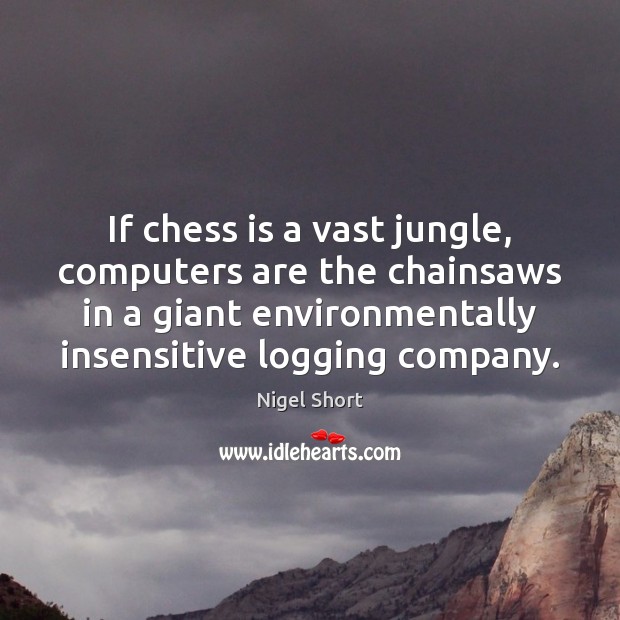 If chess is a vast jungle, computers are the chainsaws in a Image