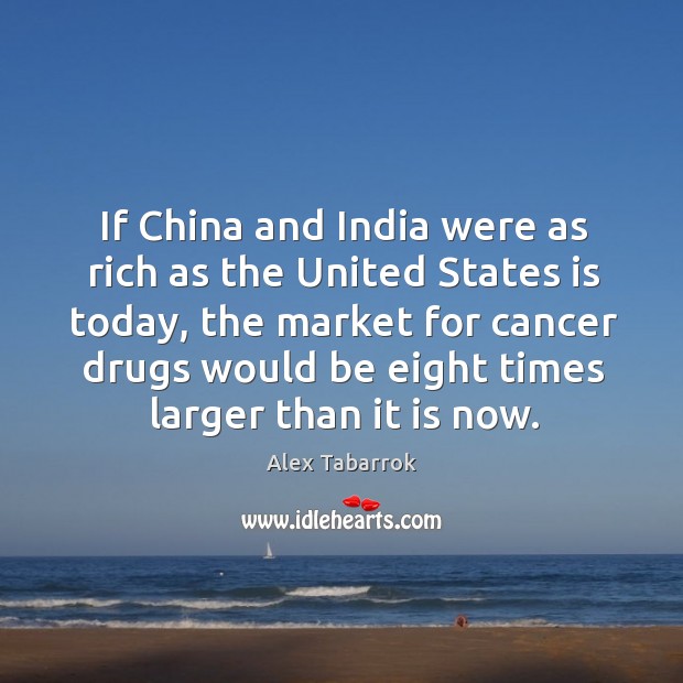 If China and India were as rich as the United States is Alex Tabarrok Picture Quote