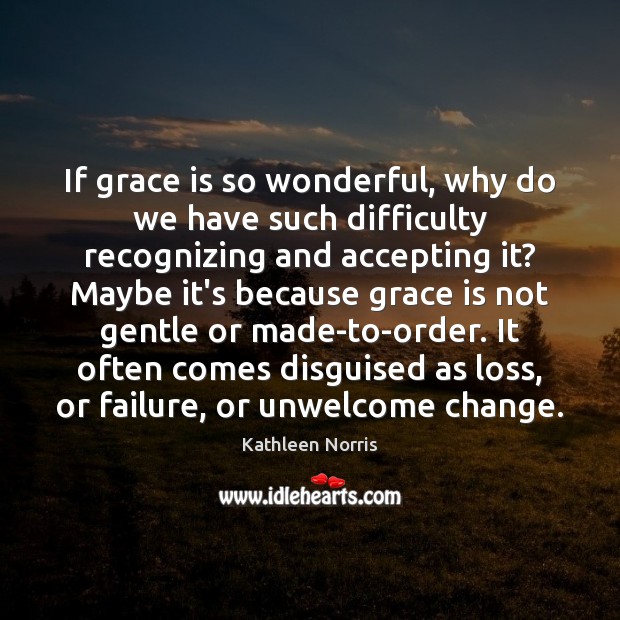If grace is so wonderful, why do we have such difficulty recognizing Image