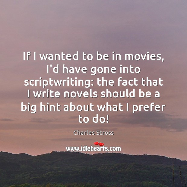 If I wanted to be in movies, I’d have gone into scriptwriting: Image