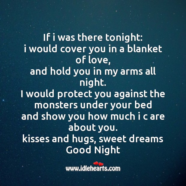 If I was there tonight Good Night Quotes Image