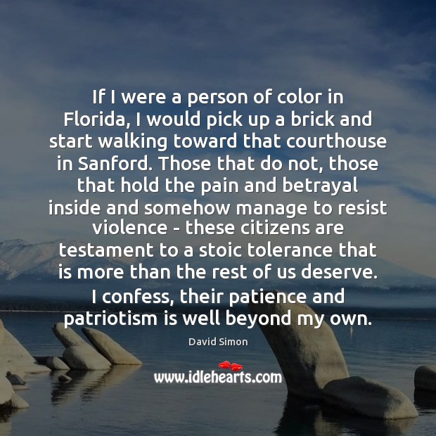 If I were a person of color in Florida, I would pick Patriotism Quotes Image