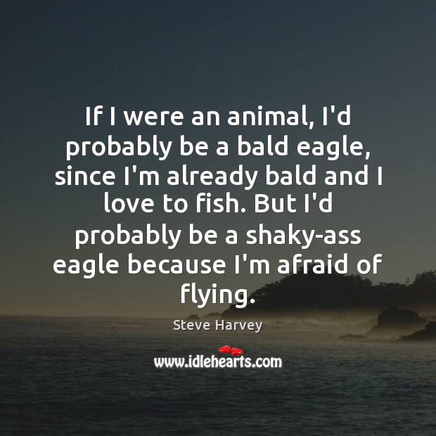 If I were an animal, I’d probably be a bald eagle, since Steve Harvey Picture Quote