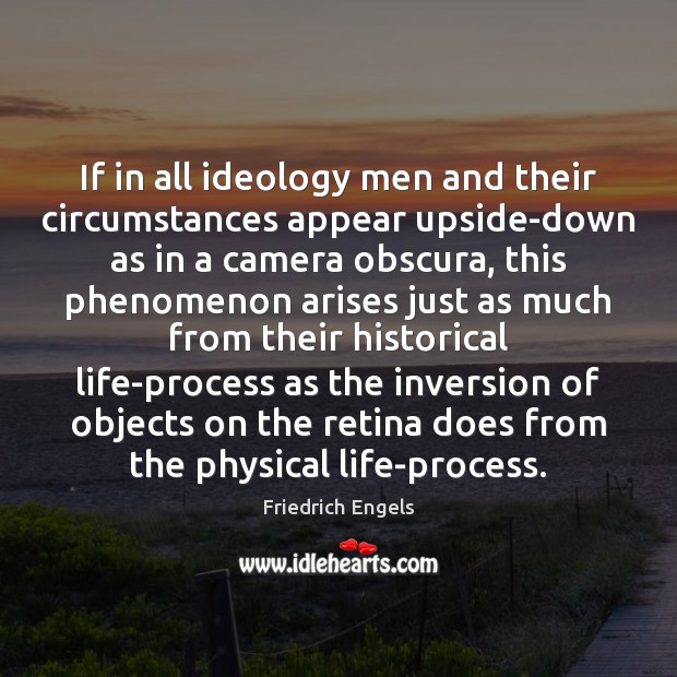 If in all ideology men and their circumstances appear upside-down as in Friedrich Engels Picture Quote