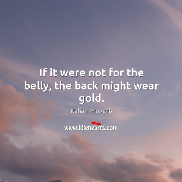 If it were not for the belly, the back might wear gold. Image