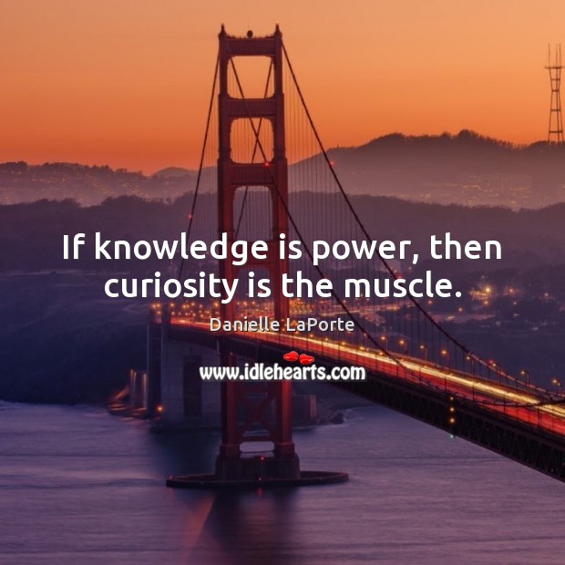 If knowledge is power, then curiosity is the muscle. Danielle LaPorte Picture Quote