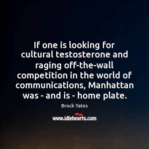 If one is looking for cultural testosterone and raging off-the-wall competition in Image