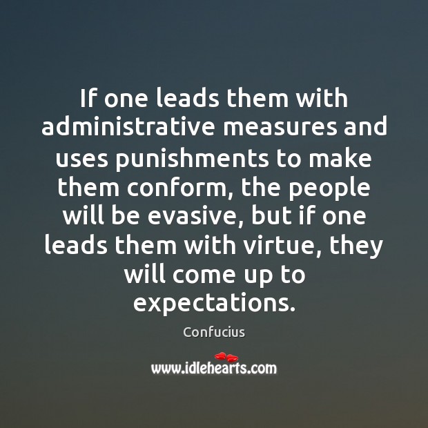 If one leads them with administrative measures and uses punishments to make Confucius Picture Quote