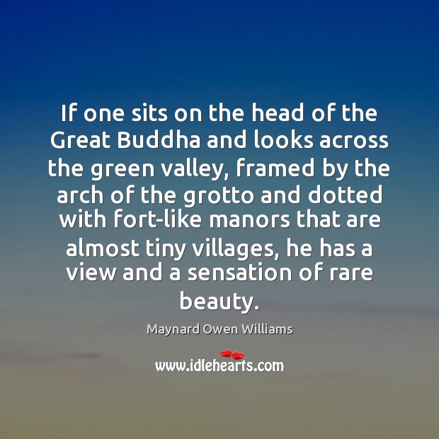 If one sits on the head of the Great Buddha and looks Maynard Owen Williams Picture Quote
