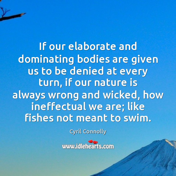 If our elaborate and dominating bodies are given us to be denied Image
