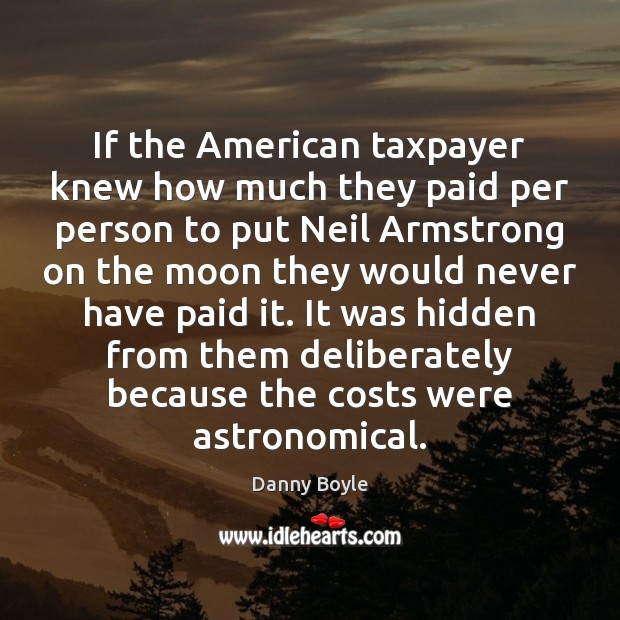 If the American taxpayer knew how much they paid per person to 