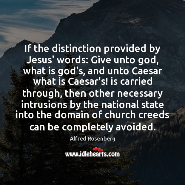 If the distinction provided by Jesus’ words: Give unto God, what is Image