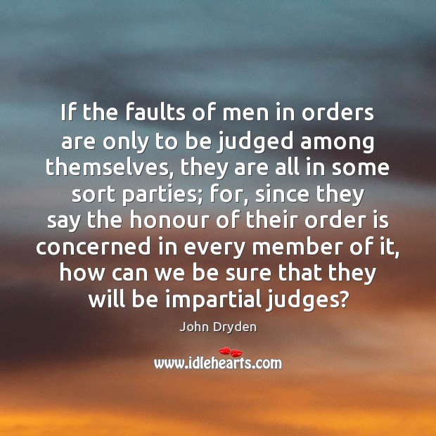 If the faults of men in orders are only to be judged Image