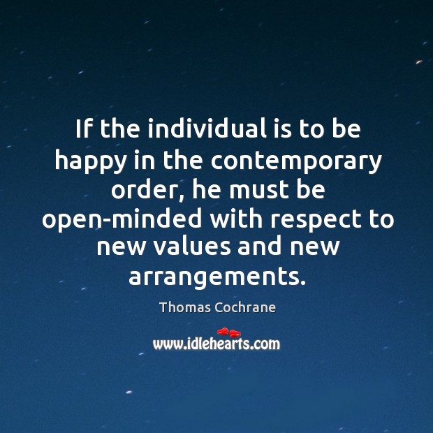 If the individual is to be happy in the contemporary order Image